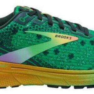 Rare Brooks Ghost 14 Running Shoes St. Patrick's Day Green Orange Men's 10 D Y y
